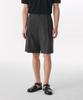 Solotex One-Pleat Wide Comfort Elastic Waist Shorts [Gray]