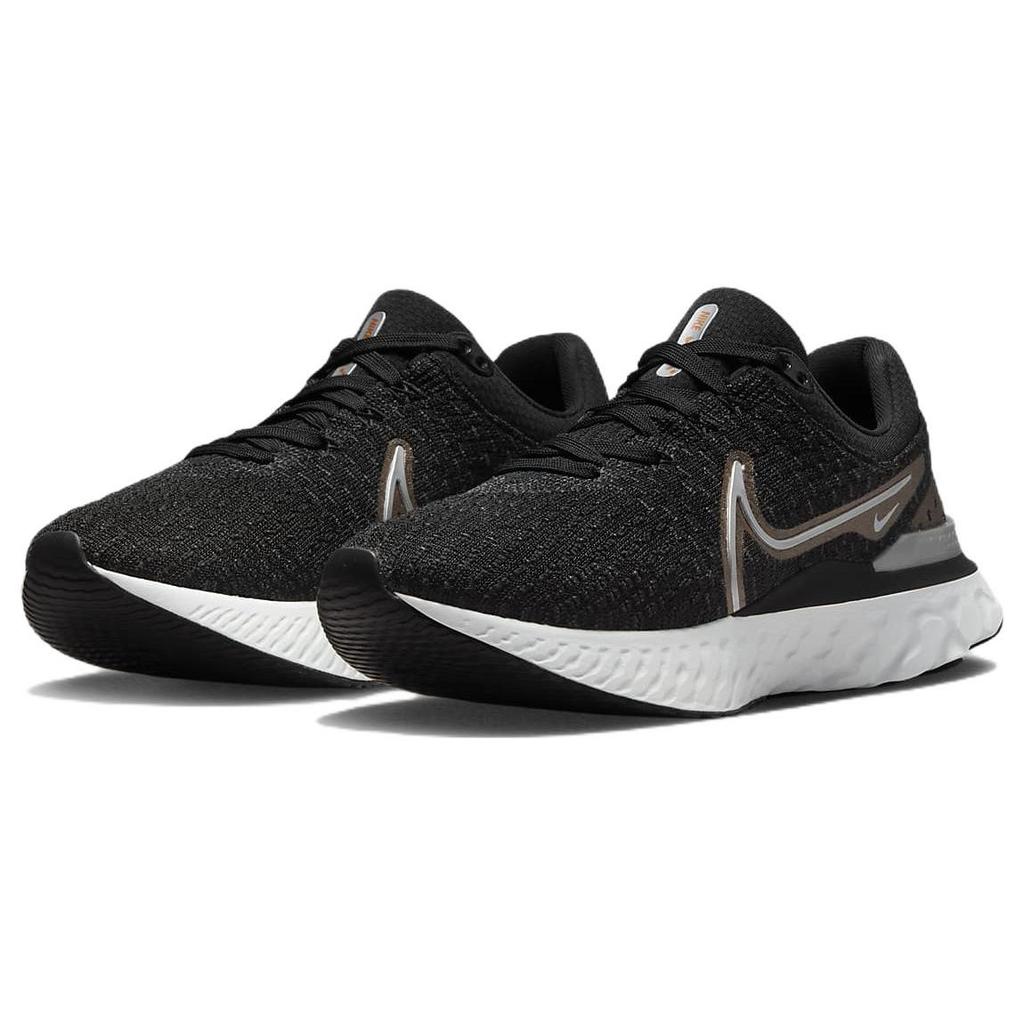Nike React Infinity Run Flyknit 3 Black Metallic Copper Women Sneakers Anthracite Metallic-Silver DD3024-009