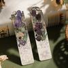 Retro Aesthetic Floral Metal Bookmark Reading Mark Student Hand Account Accessories Office Stationery Gifts Stationery Supplies