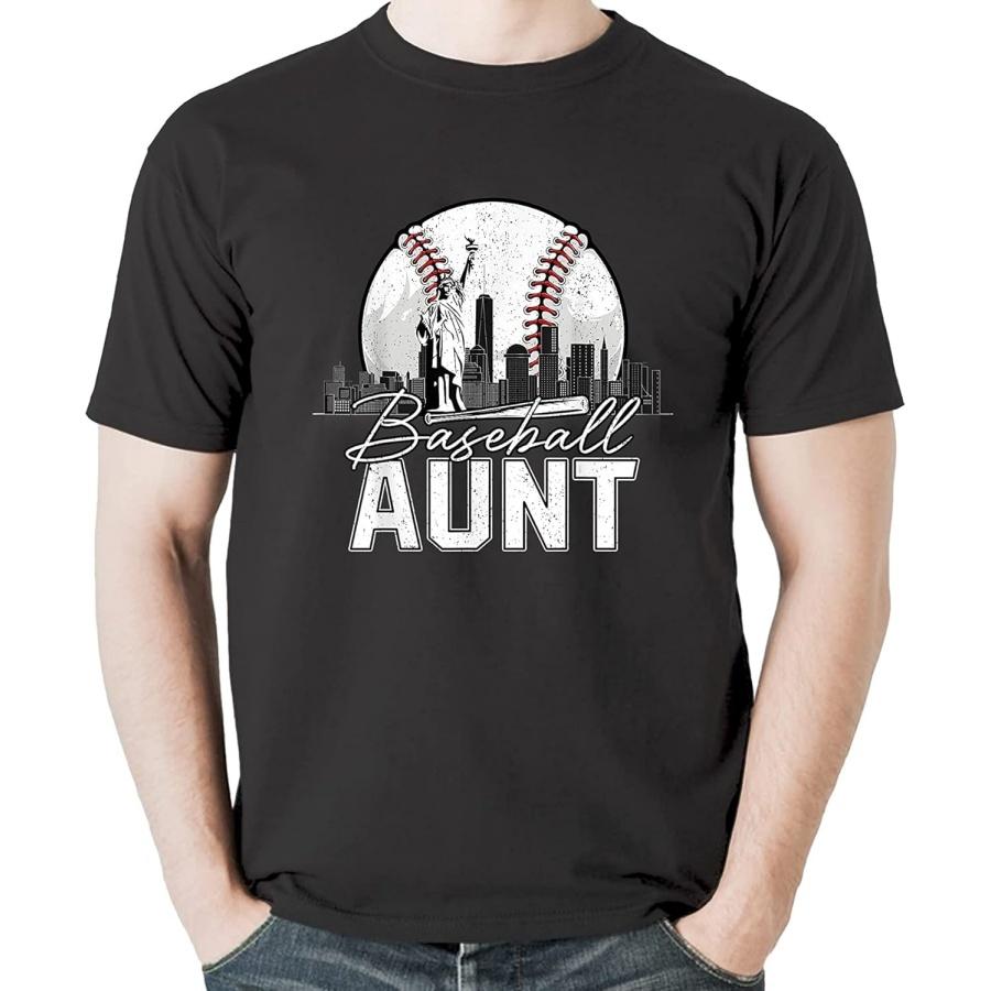 Baseball Aunt Baseball Lover Game Day Statue of Liberty T-Shirt Sweatshirt Hoodie Tanktop for Men Women Kids Black XXXXXL разноцветный