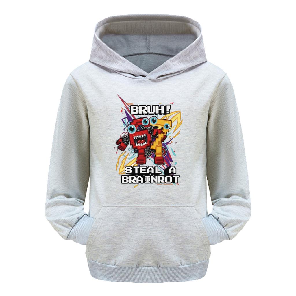 5227 Dětské Chlapecké Dívčí Ukradni Mozkovou Hnilobu 67 Šest Sedm Tištěné Ležérní Mikiny s Dlouhým Rukávem a Kapucí