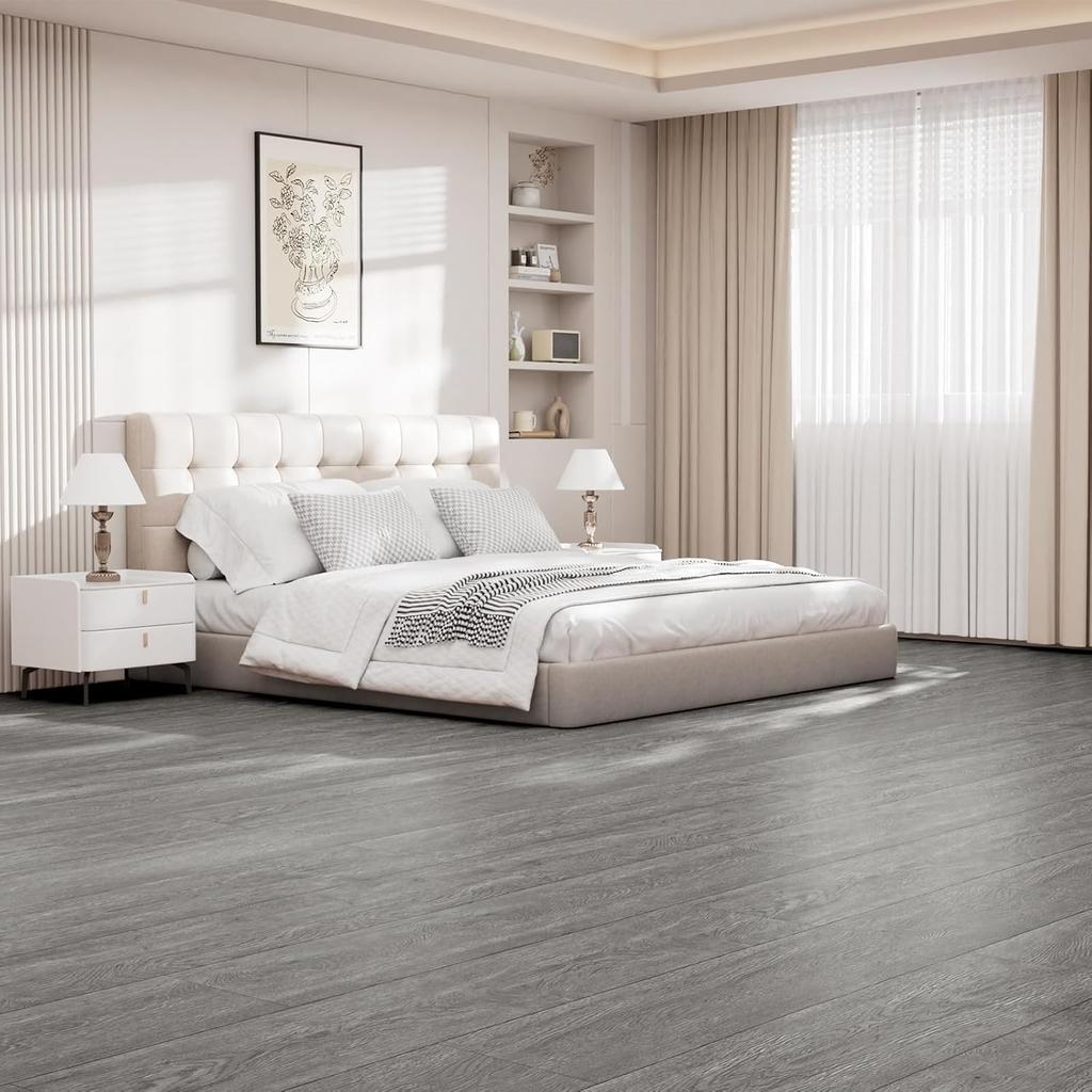 Durable PVC Leather Flooring Waterproof Wear Resistant Self Adhesive Floor Stickers for Living Room Hotel Shop Peel and Stick