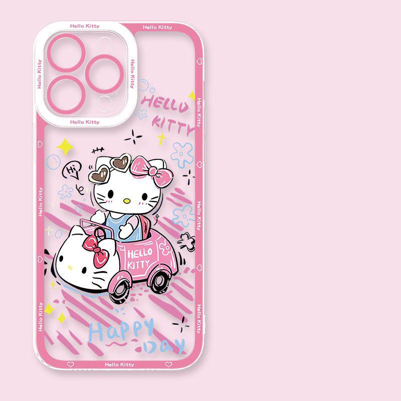Cute Hello Kitty Transparent Casing For Xiaomi Redmi Note 15 Pro 15C 5G 14C Note 14 13 12 Pro Plus 13C 12C A5 5G 4G Case Cover