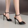 Eilyken New Design String Bead Peep Toe Sandals Woman Ankle Buckle Strap Shoes Sexy Thin High Heels Party Prom Pumps