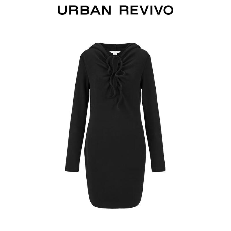 UR Women's Slim Fit Lace-Up Hooded Mini Dress