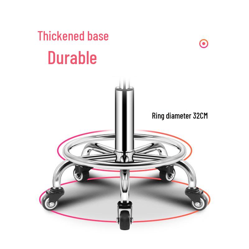 Hairdressing Rotating Salon Stool - Large Barber & Beauty Chair with Rollers
