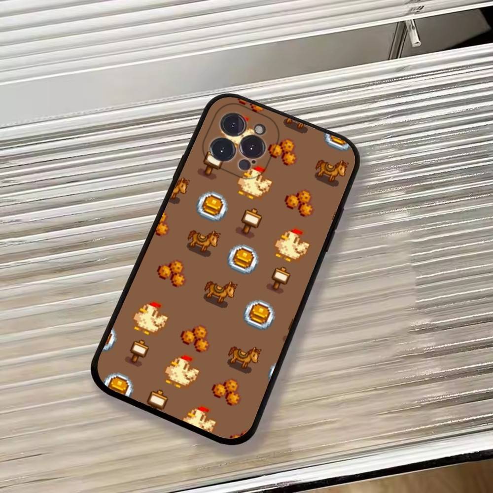 Funny Game S-Stardew valley Phone Case For iPhone 17, 16,15,14,13,12,11 Plus,Pro Max, Others Soft Black Cover