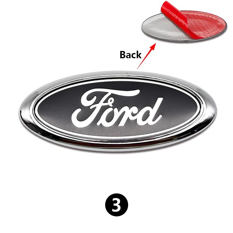 Nowa Naklejka Samochodowa 2026 1 szt. 17,5 cm Emblemat Przód Tył Samochodu Odznaka Bagażnik Maska Naklejka Dekoracyjna Do Ford Edge Escape Fiesta Transit Ranger