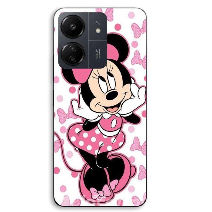 Coque de téléphone personnalisée - MANIACASE - Xiaomi Redmi 13C 4G - Minnie Mouse - Silicone TPU - Noir