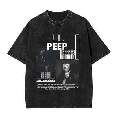 2026 Frühling Sommer Mode Vintage Rapper Lil Peep Crybaby Album Grafik T-Shirt Herren Damen Hip Hop Mode Popmusik Streetwear