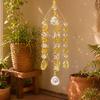 Faux Crystal Suncatcher Wind Chimes for Outside, Prisms Window Hanging Rainbow Maker for Garden Home Indoor Outdoor Decor