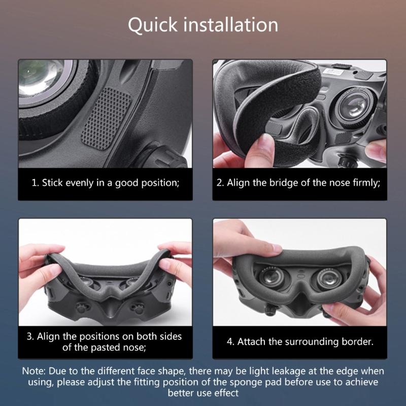 Foam Padding for Goggles 2 Replacement Eye Pad Plate Soft Face Cushion Sponges Faceplates for Avata Goggles 2