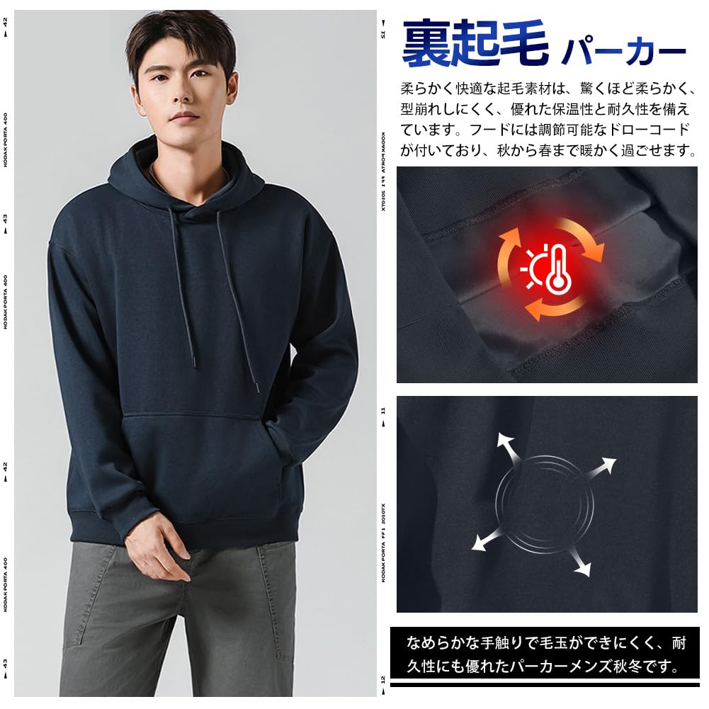 FUZHIHUA Plus Loose Fit Pullover Popular Long Solid Unisex Men's Hoodie, Size, Sweatshirt, Spring/Autumn Clothing, Sleeve, Color, Stylish, Casual,