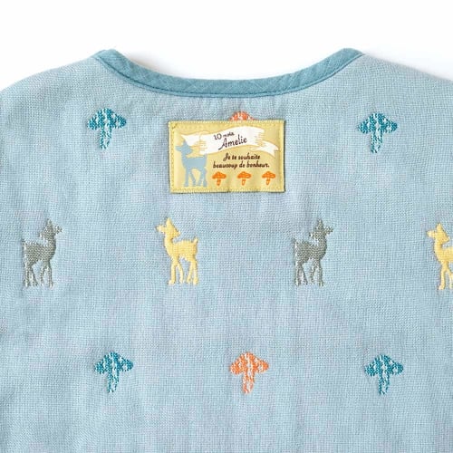 dimoi sleeper 10mois  dimoi  amelie fluffy gauze  6-ply gauze  sleeper  baby size  21151009 blue green 1 piece  x 1