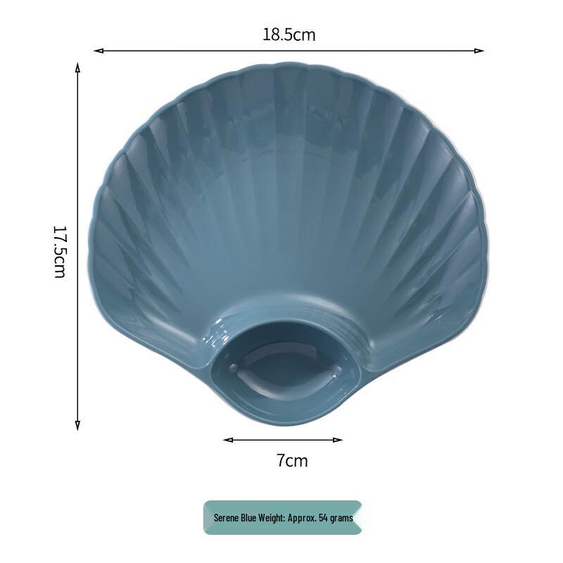 ZISIZ Shell-Shaped Stainless Steel Snack/Bone Dish Set