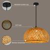 Hand-woven Lamp Shade Bamboo Pastoral Natural Lamp Hanging Cover Home Decor