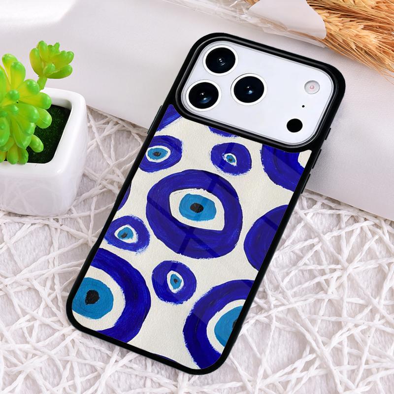 Blue Evil Eye Phone Case for iPhone 17 Air 16 15 11 12 14 13 Pro Max Shockproof Cover