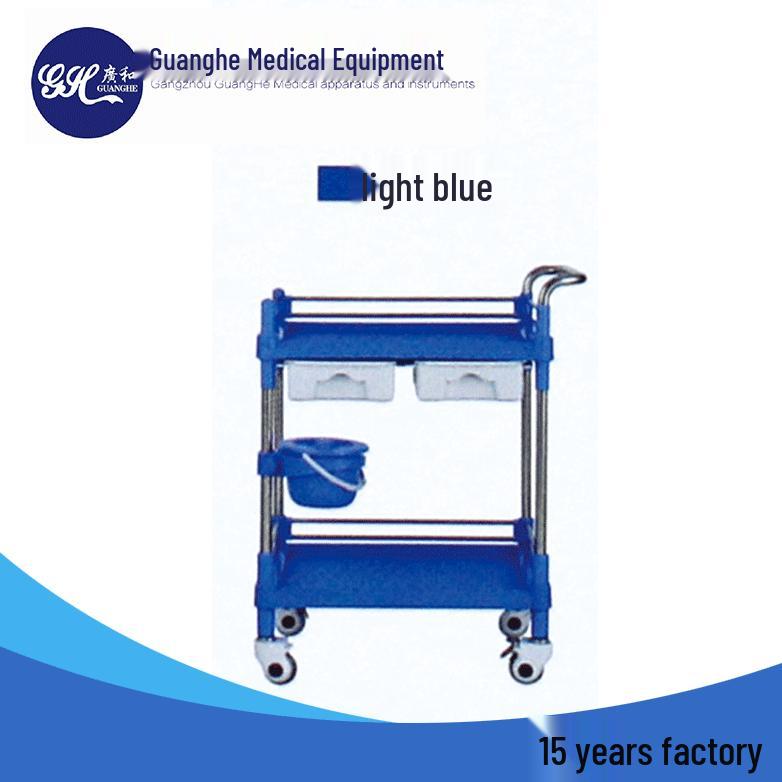 Silent Beauty & Hairdressing Tool Cart with Drawers – Double Layer Design for Salon & Hospital Use