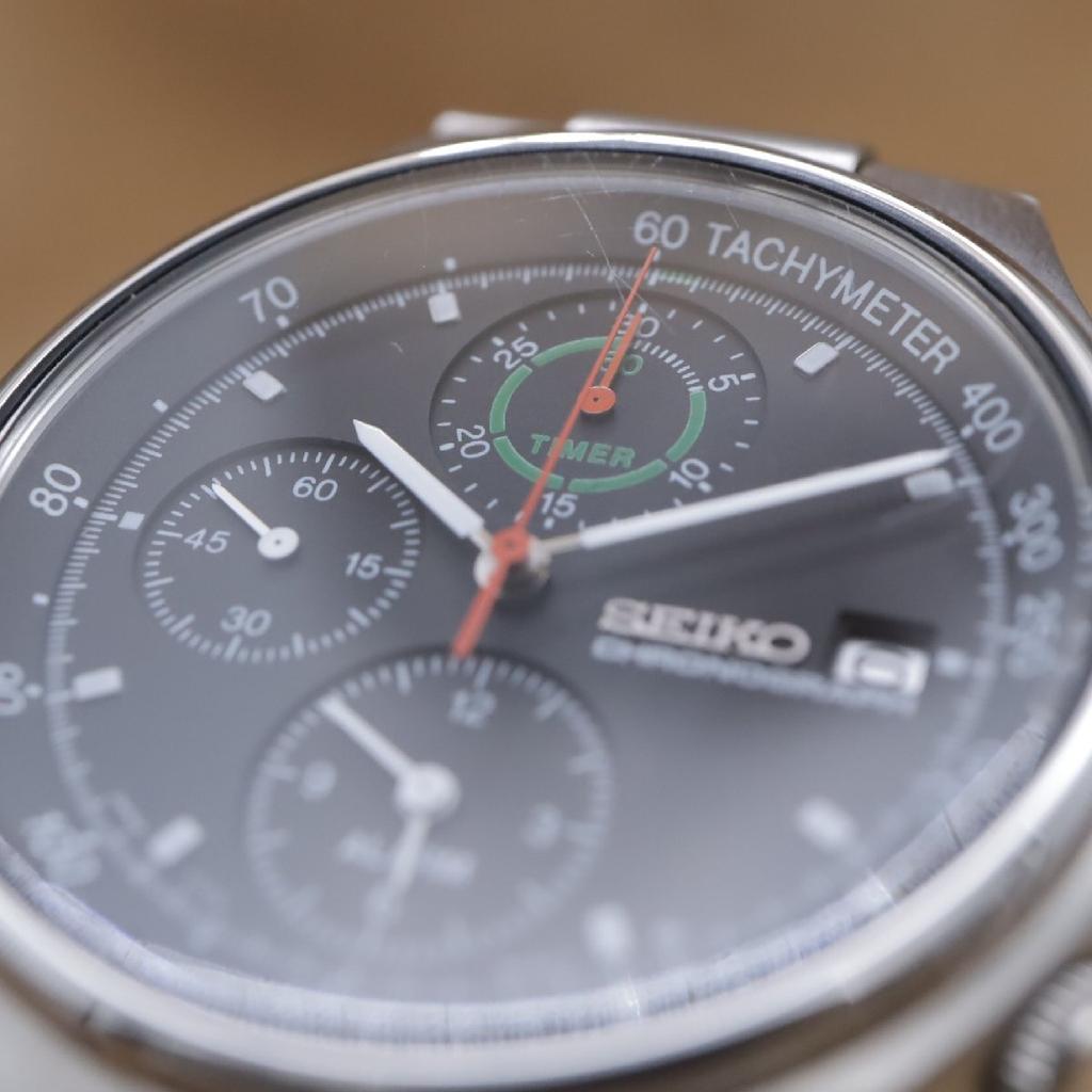 Seiko Chronograph SEIKO CHRONOGRAPH Quartz 1992 Model Battery Replaced CH598 7T42-6A10 Men's 37.5mm [6-Month Warranty]