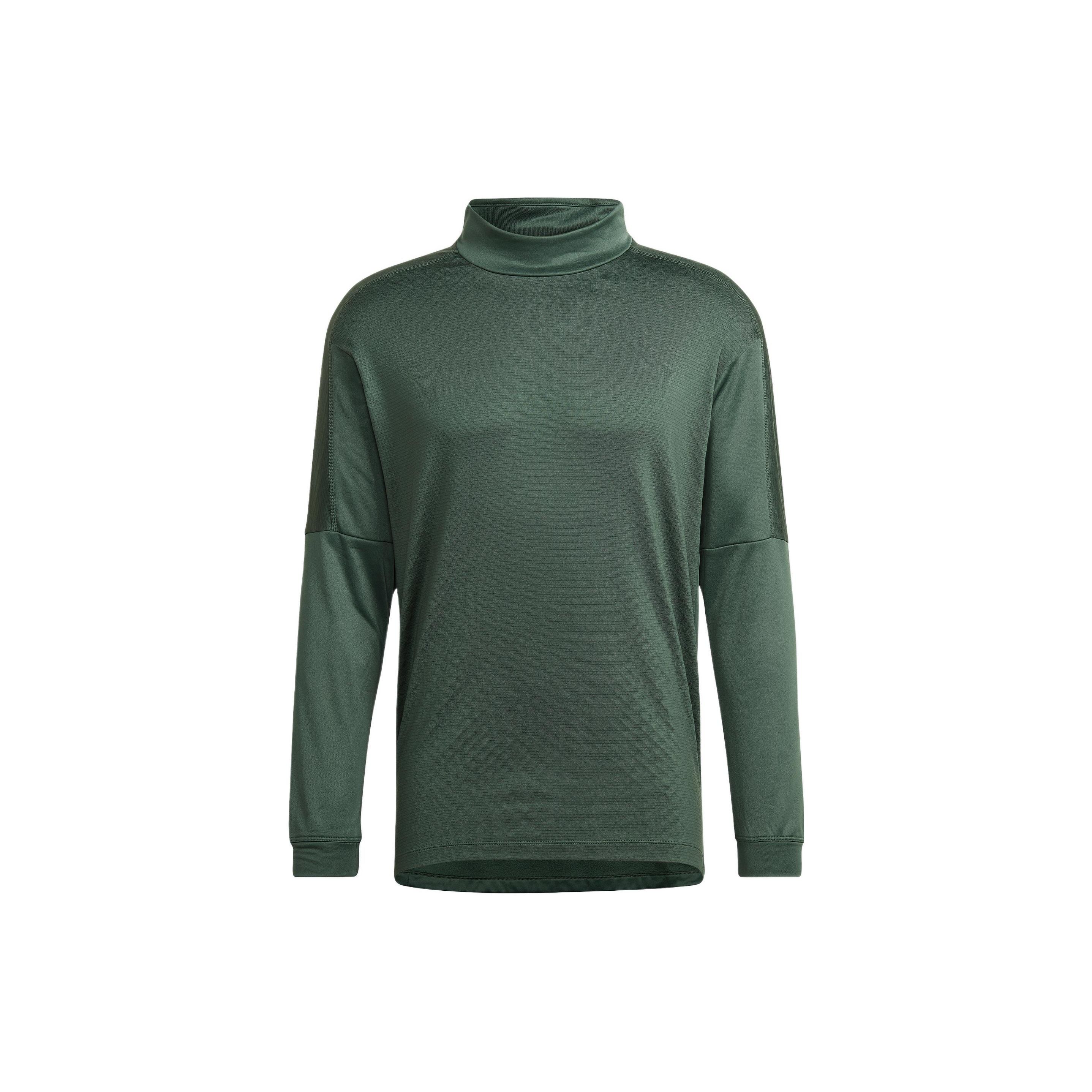 

Adidas Solid Color Stand Collar Long Sleeve Sports T-Shirt Men Tops Green HD3568 S