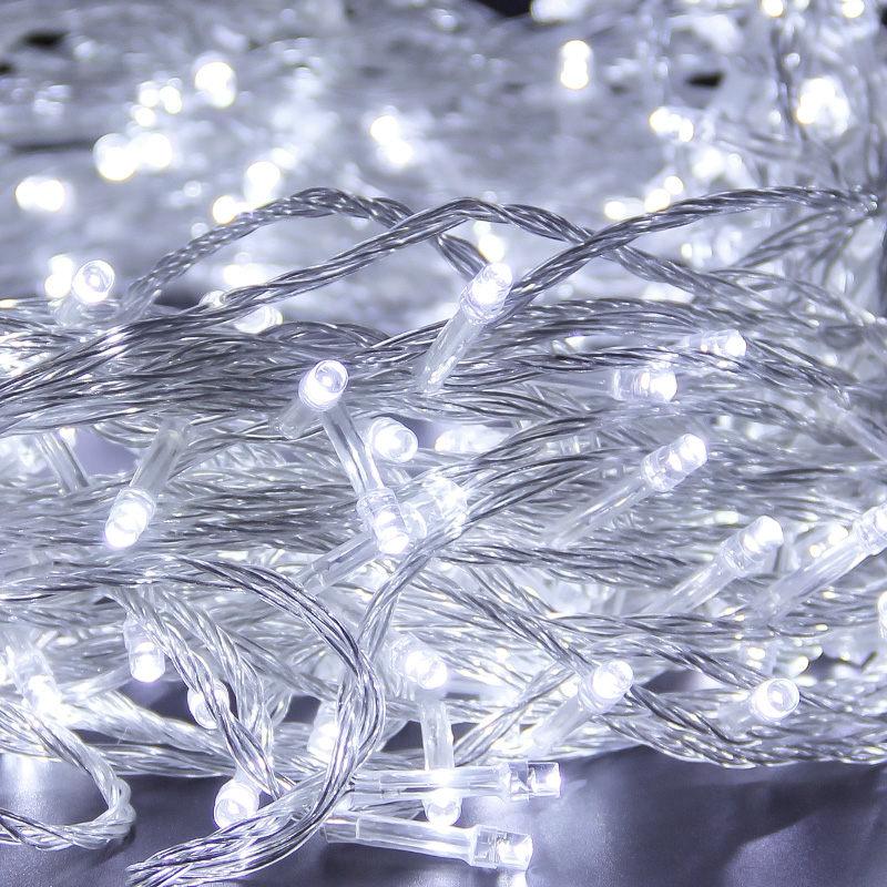 

5m LED Garland String Light Battery Powered Fairy Light For Indoor Outdoor Christmas Wedding Street Waterproof Decor Lighting 5m 50 leds білий