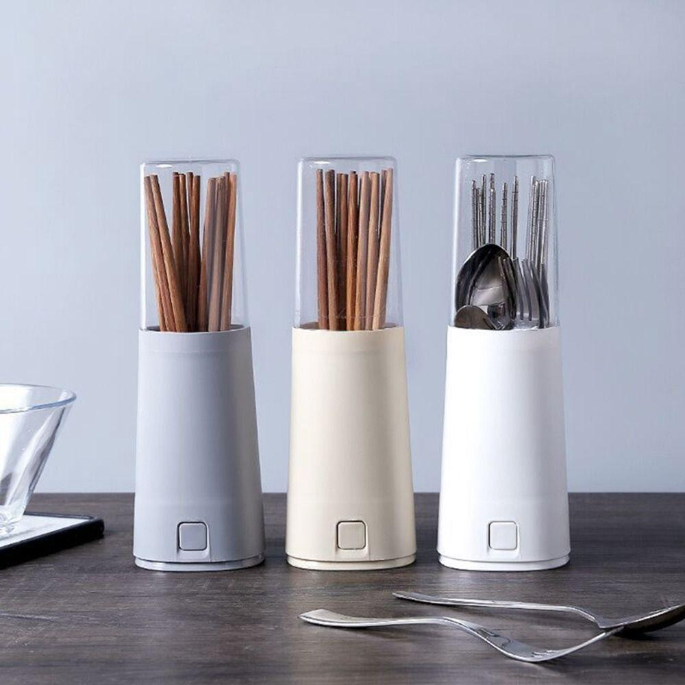 Plastic Chopstick Cage Dustproof Cutlery Storage Box Creative Cutlery Holder  Spoon