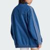 adidas Originals Firebird FW25 Adilenium Zip High Neck Striped Long Sleeve Denim Jacket Women Jackets KD2920