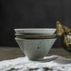 Handmade Japanese Coarse Pottery Rice Bowl - Personalized Ceramic Noodle Bowl
