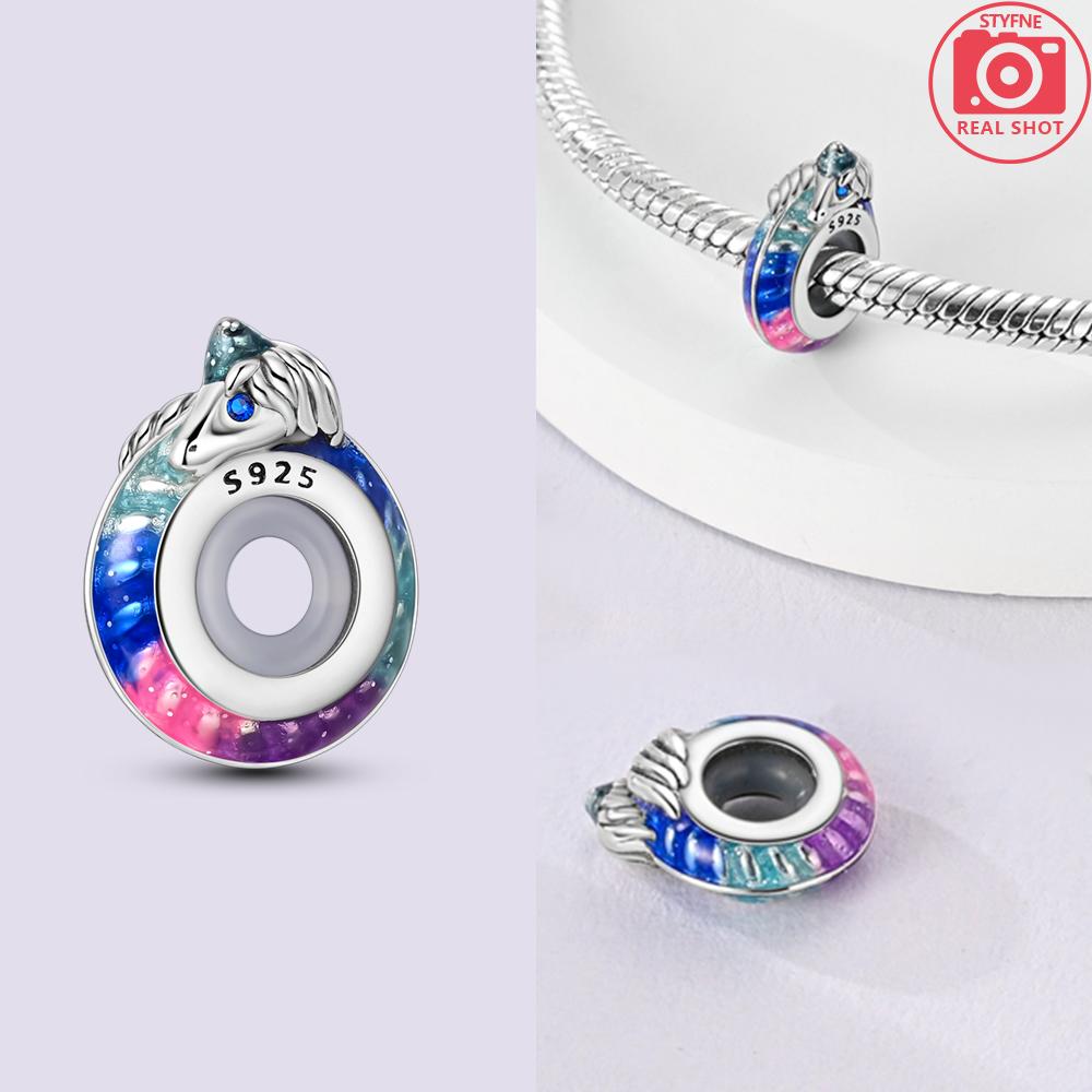 Charms Copper Original Marine Animals Blue Fish Pink Octopus Beads Fit Bracelet Jewelry Women'S Accessory Diy Gift