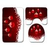 Christmas Bathroom Floor Mat Toilet Three-Piece Set