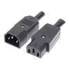 1Pcs Male Female AC Power Connector 3 Pin Power Connector Durable AC Plug Socket