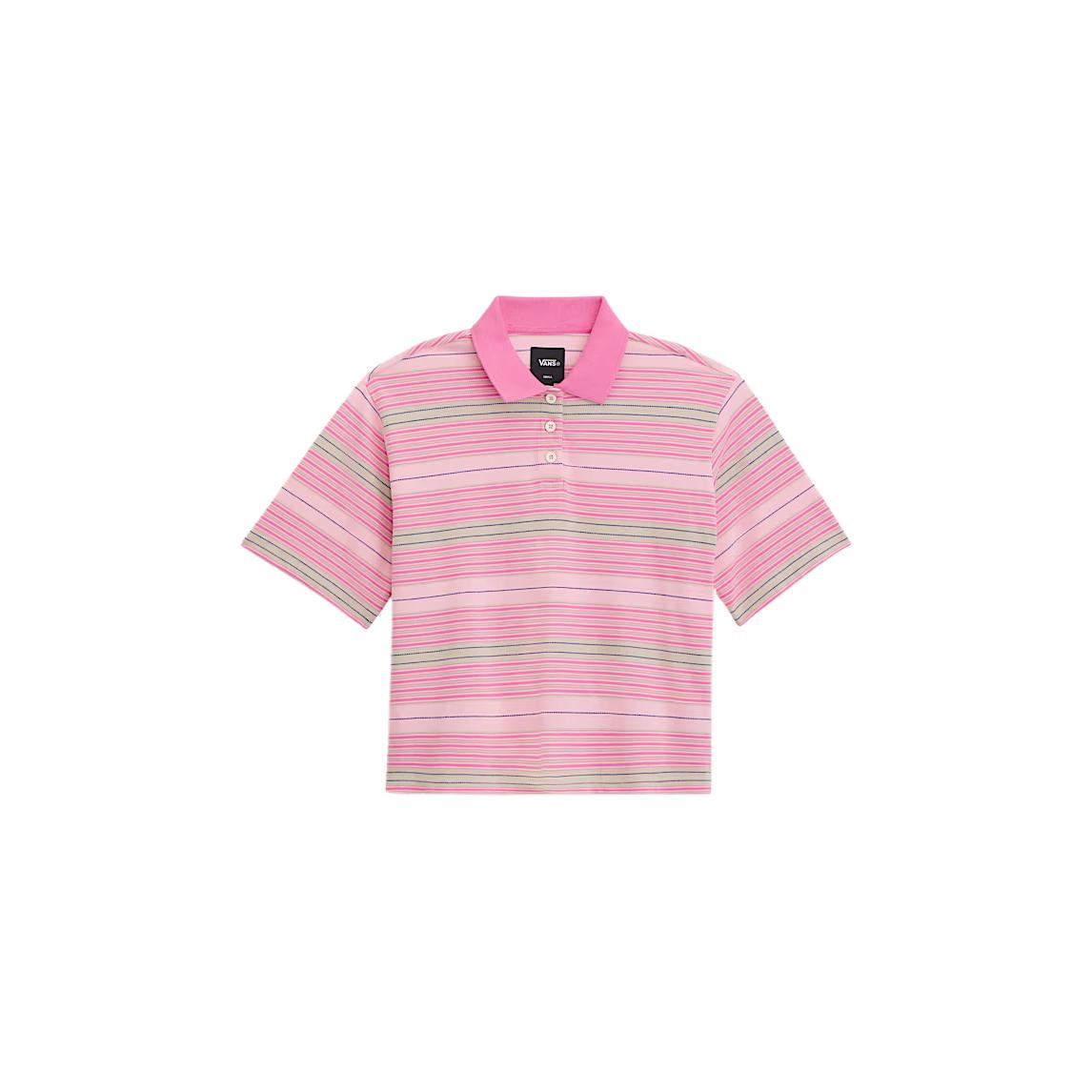 

Vans Swing Knitted Striped Polo Shirt Women tops VN0010AVFRQ S
