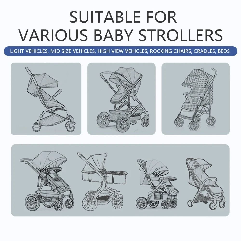 Breathable Pushchair Mosquito Net Folding Infant Protection Mesh Insect Shield Net Mesh  Outdoor