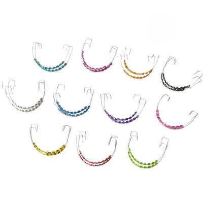 Falsche Zahnspangen Bunte Brackets Temporäre Metalldrähte Kieferorthopädisches Modezubehör für Cosplay Kostümparty Erwachsene Jugendliche Zahnmedizinisch