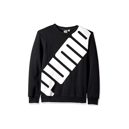 PUMA logo Printed Sports Pullover Fleece Black Men s 855069-01 S