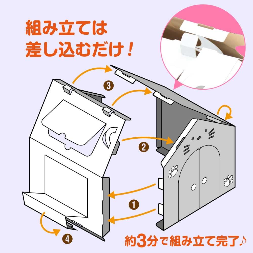 Meow Meow Coloring House Cardboard House for Kids Easy to Assemble Coloring Book Kids House Pretend Play Shopkeeper Toy Handmade House Secret Base Toy