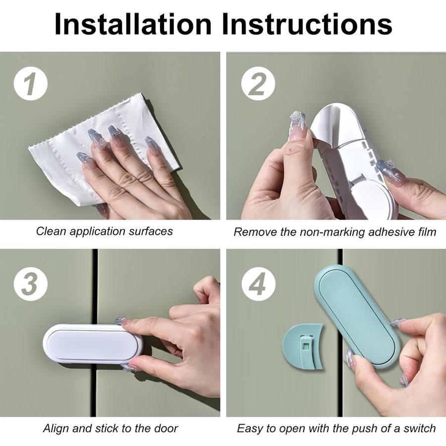 1 stücke Kindersicherung Multifunktionaler Babyschutz Einklemmschutz Handschranktürschlösser Schlagfreies Schubladen-Kühlschrankschloss