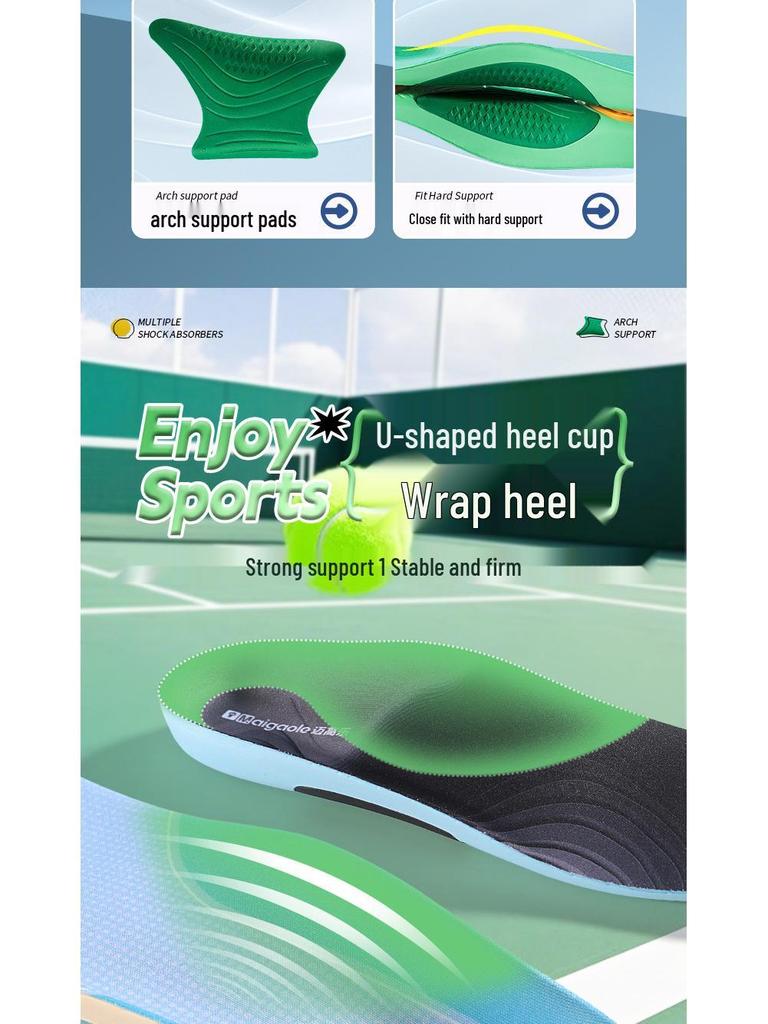 Orthotic Arch Support Insoles for Flat Feet - Anti-torsion, Sweat-wicking, High Elastic, Shock Absorption, Comfortable for Men and Women
