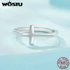 Original 925  Silver Cross Ring Oxidized Silver for Women Fine Jewelry Party Wedding Engagement Ring Gift FIR979