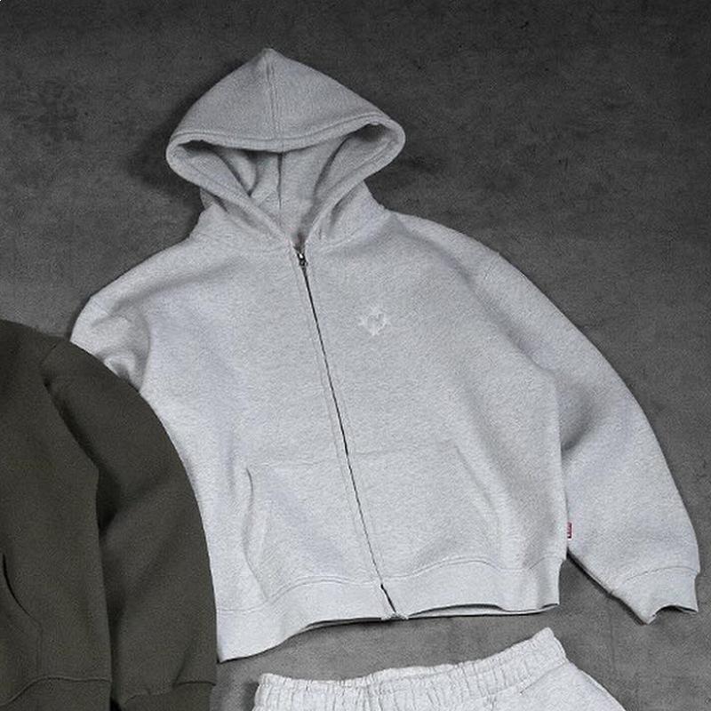 Independent Station Retro Personality Street Trend Brand New Sweatshirt Autumn Men's and Women's Same Cardigan Casual Sweater Sweatpants