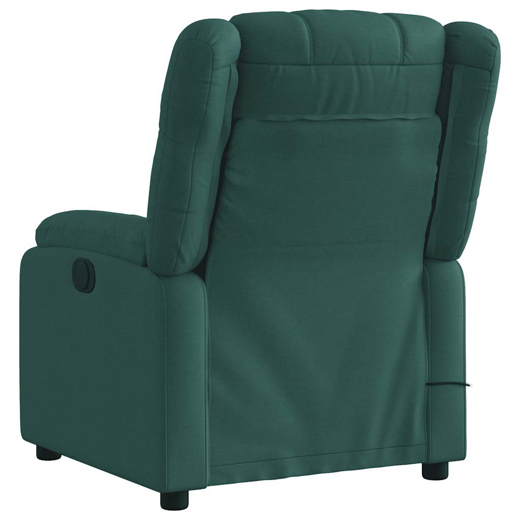 Massage Relax Chair Dark Green Fabric