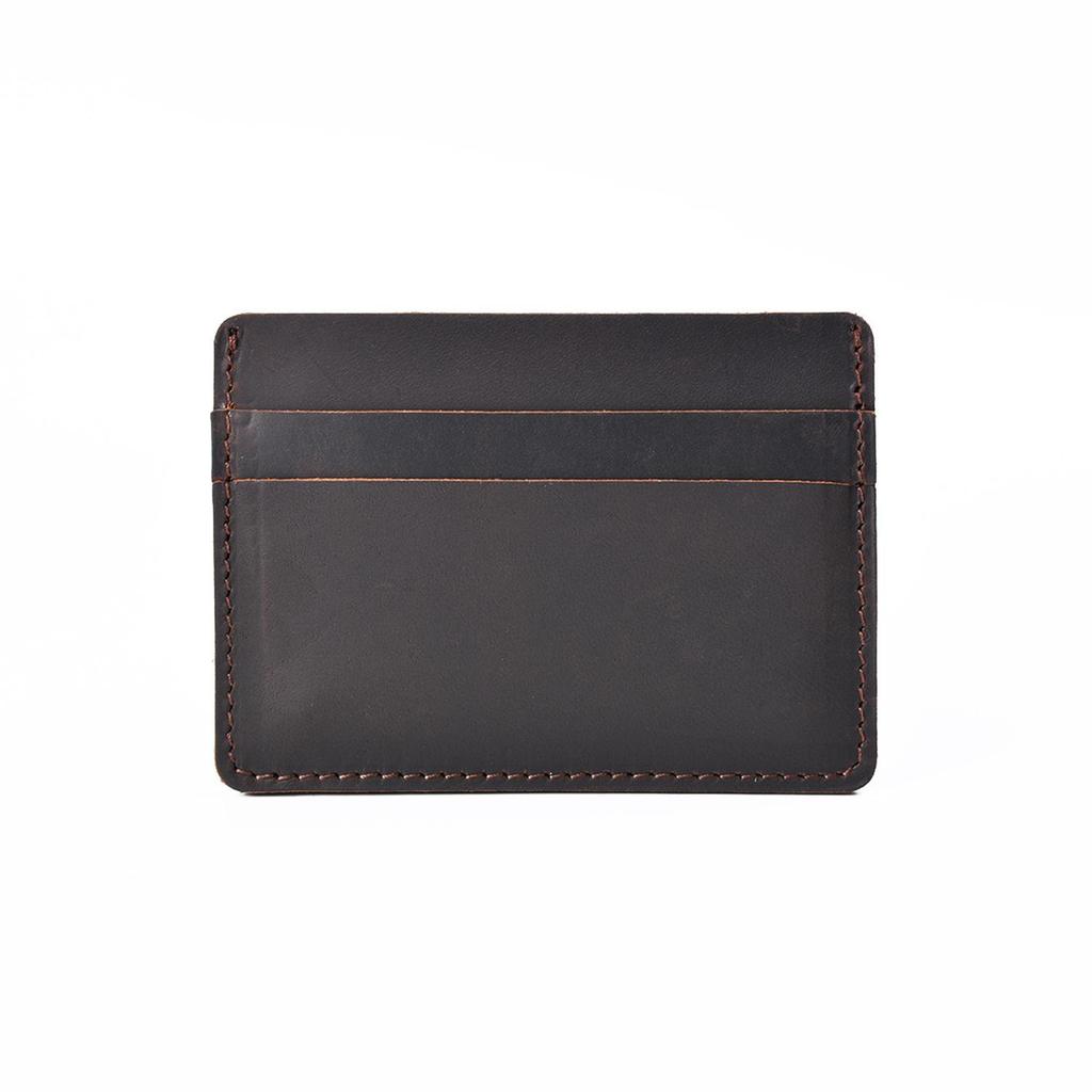 Men's Retro Crazy Horse Leather Wallet - Genuine Cowhide Card Holder