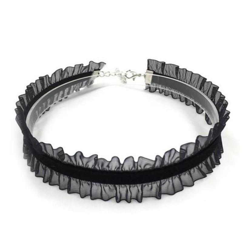 Koreanische Mode Samt Halsband Halskette für Frauen Vintage Sexy Spitze Halskette mit Anhänger Gothic Mädchen Hals Schmuck Zubehör