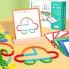 Wooden Creative Sticks And Rings Puzzle Intelligence Game Montessori Early Childhood Educational Toys For Children