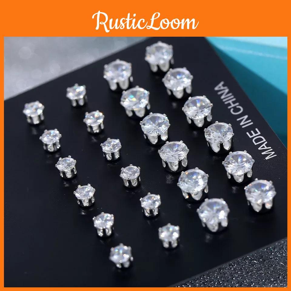 Water Crystal Jewelry Mini Stud Earrings With Microset For Womens Gift