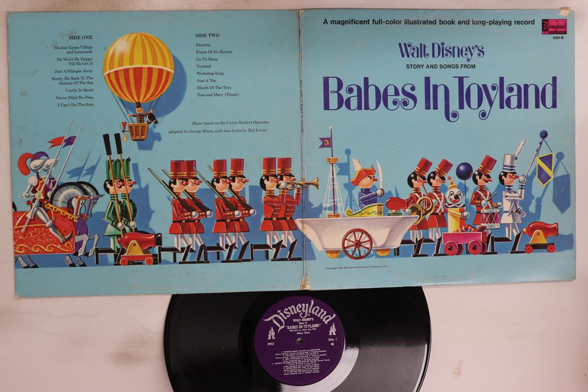 

LP Record OST, WALT DISNEY - Story And Songs From Babes In Toyla 3913 DISNEYLAND 980 US Children s Used