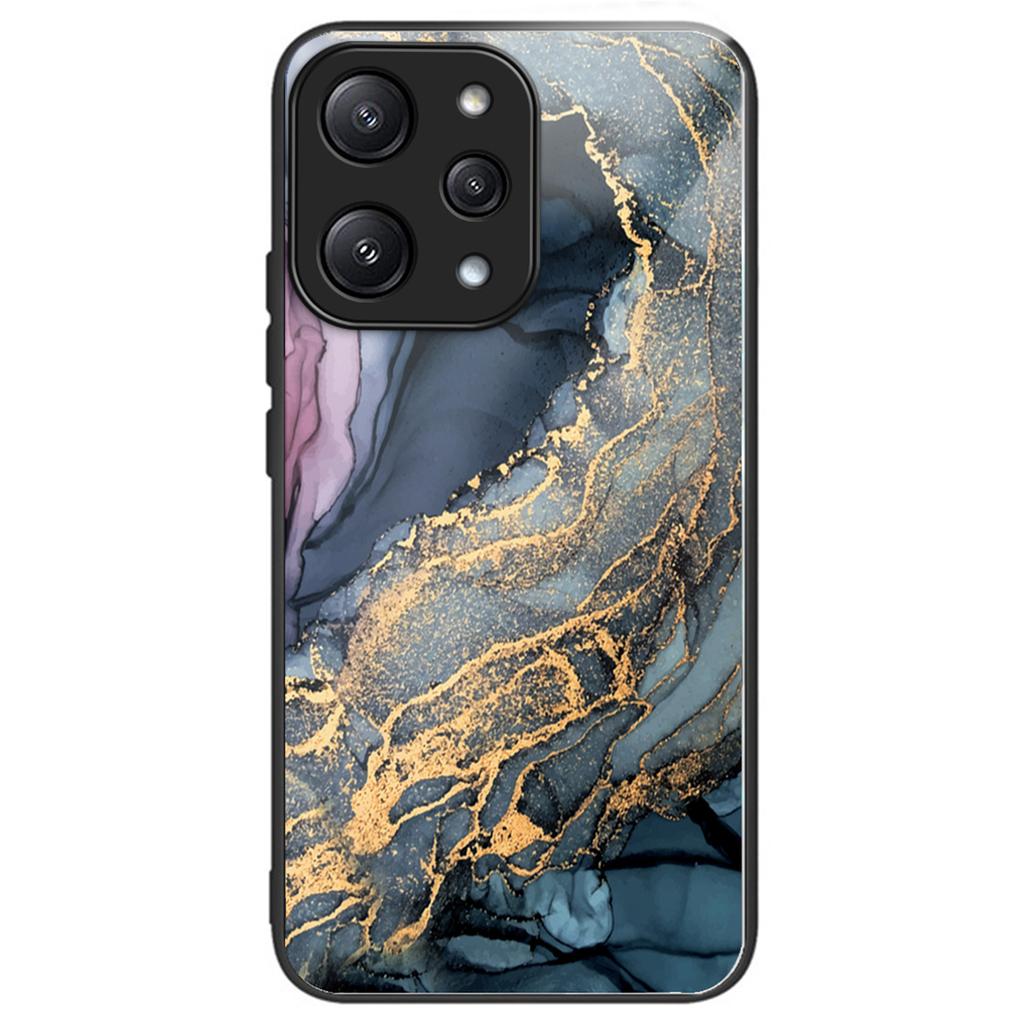 Dla Xiaomi Redmi 12 5G (Światowy)/Etui na telefon Poco M6 Pro 5G Wzór marmuru Hartowane szkło Tylna okładka