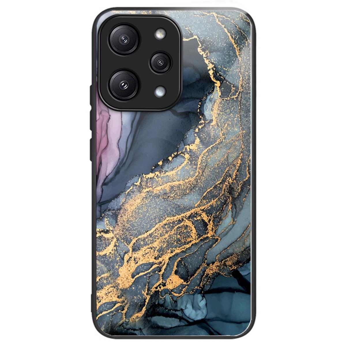 

Для Сяоми Редми 12 5G (Глобальный)/Чехол для телефона Poco M6 Pro 5G с мраморным узором, задняя крышка из закаленного стекла Style G