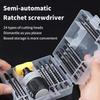 1Set 26 In 1 Ratchet Screwdriver Set Magnetic Dual-Purpose Batch Head Telescopic Labor-Saving Screwdriver Hand Tool