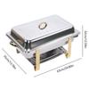Bymaocar 9L Edelstahl Elegantes Chafing Dish Buffettablett Speisenwärmerbehälter mit Deckel für Buffets/Hotelfrühstück